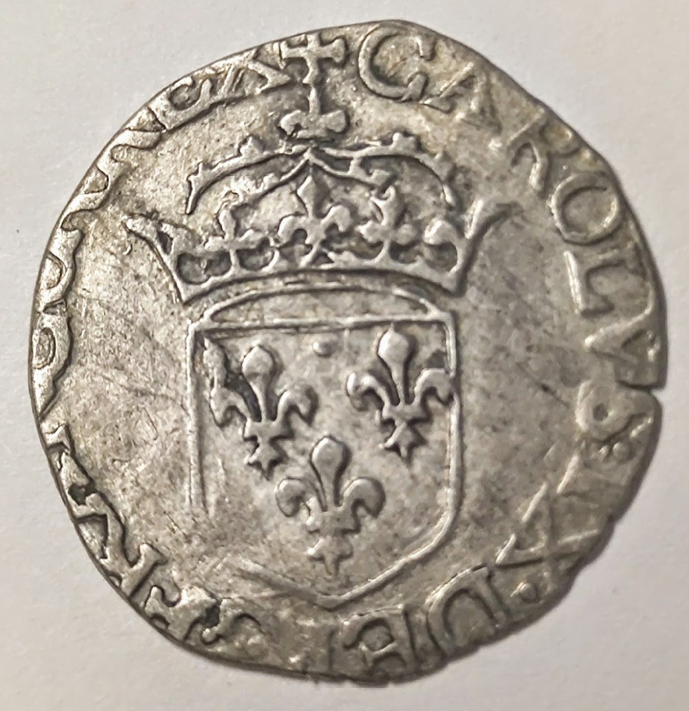 CHARLES IX 1560-1574 Sol parisis 1566 monnaies europe medievale france royales charles ix 1560 1574 sol parisis 1566