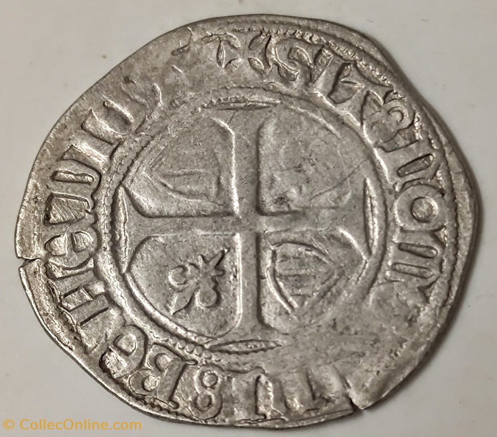 PHILIPPE LE HARDI 1363-1404 grand Blanc monnaies europe medievale france feodales philippe le hardi 1363 1404 grand blanc