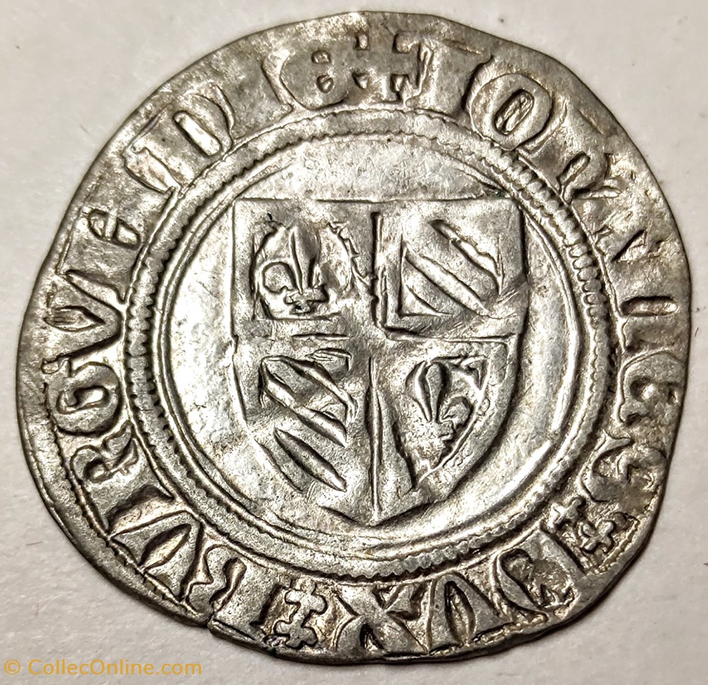 monnaies europe medievale france feodales jean sans peur 1404 1419 grand blanc