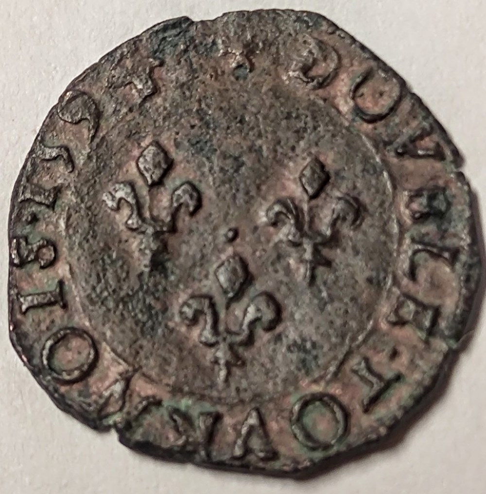 monnaies europe medievale france royales charles x double tournois 1594 p