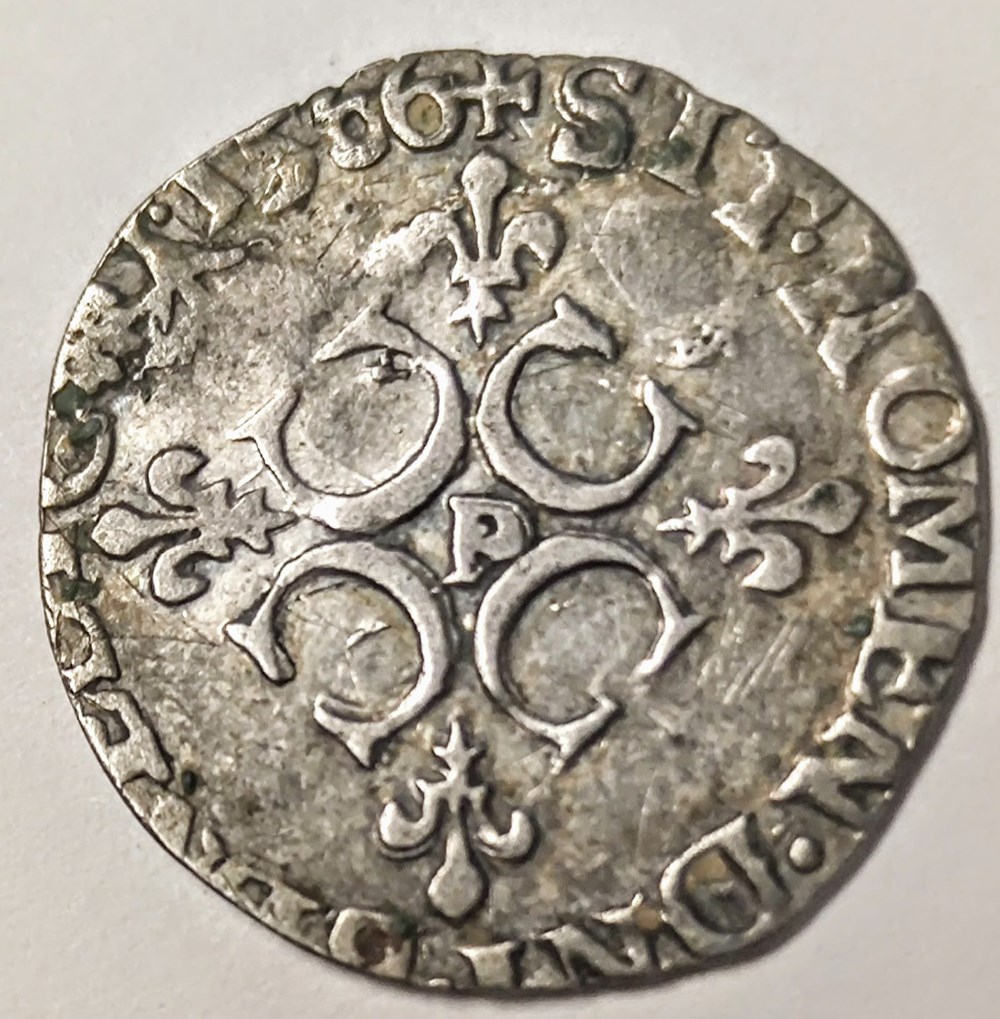 CHARLES IX 1560-1574 Sol parisis 1566 monnaies europe medievale france royales charles ix 1560 1574 sol parisis 1566