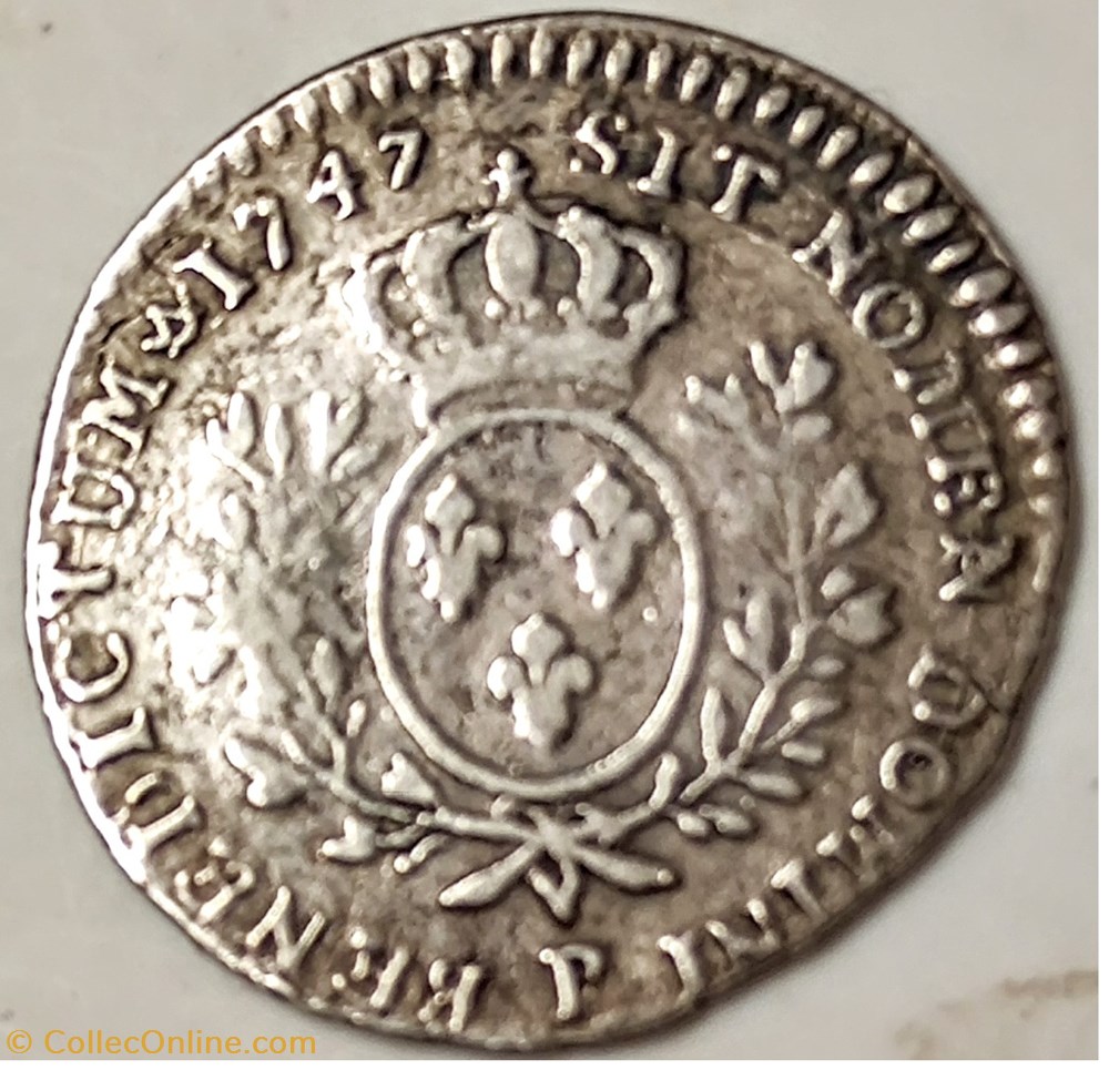 monnaies europe medievale france louis xv 1 10 eme ecu au bandeau 1747 p