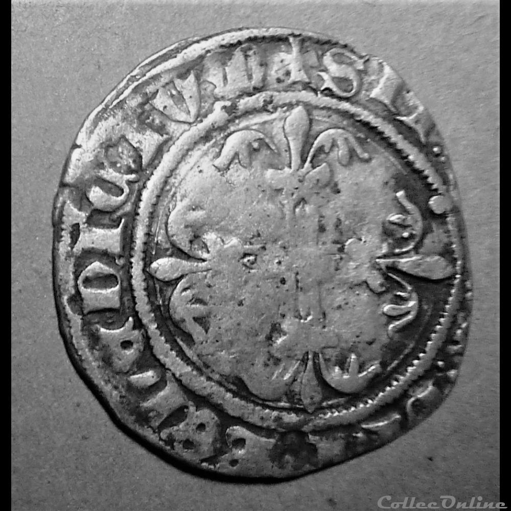 PHILIPPE le BON 1419-1467 Blanc à l'écu de Bourgogne dans un trilobe monnaies europe medievale france feodales philippe le bon 1419 1467 blanc a ecu de bourgogne dans un trilobe
