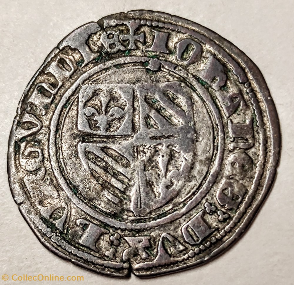 monnaies europe medievale france feodales jean sans peur 1404 1419 grand blanc