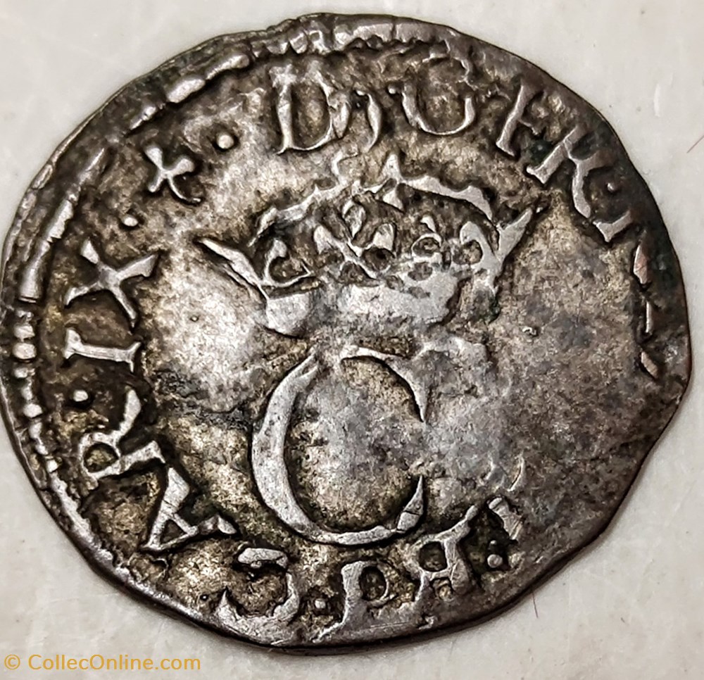 CHARLES IX 1560-1574 Liard au C couronné monnaies europe medievale france royales charles ix 1560 1574 liard au c couronne