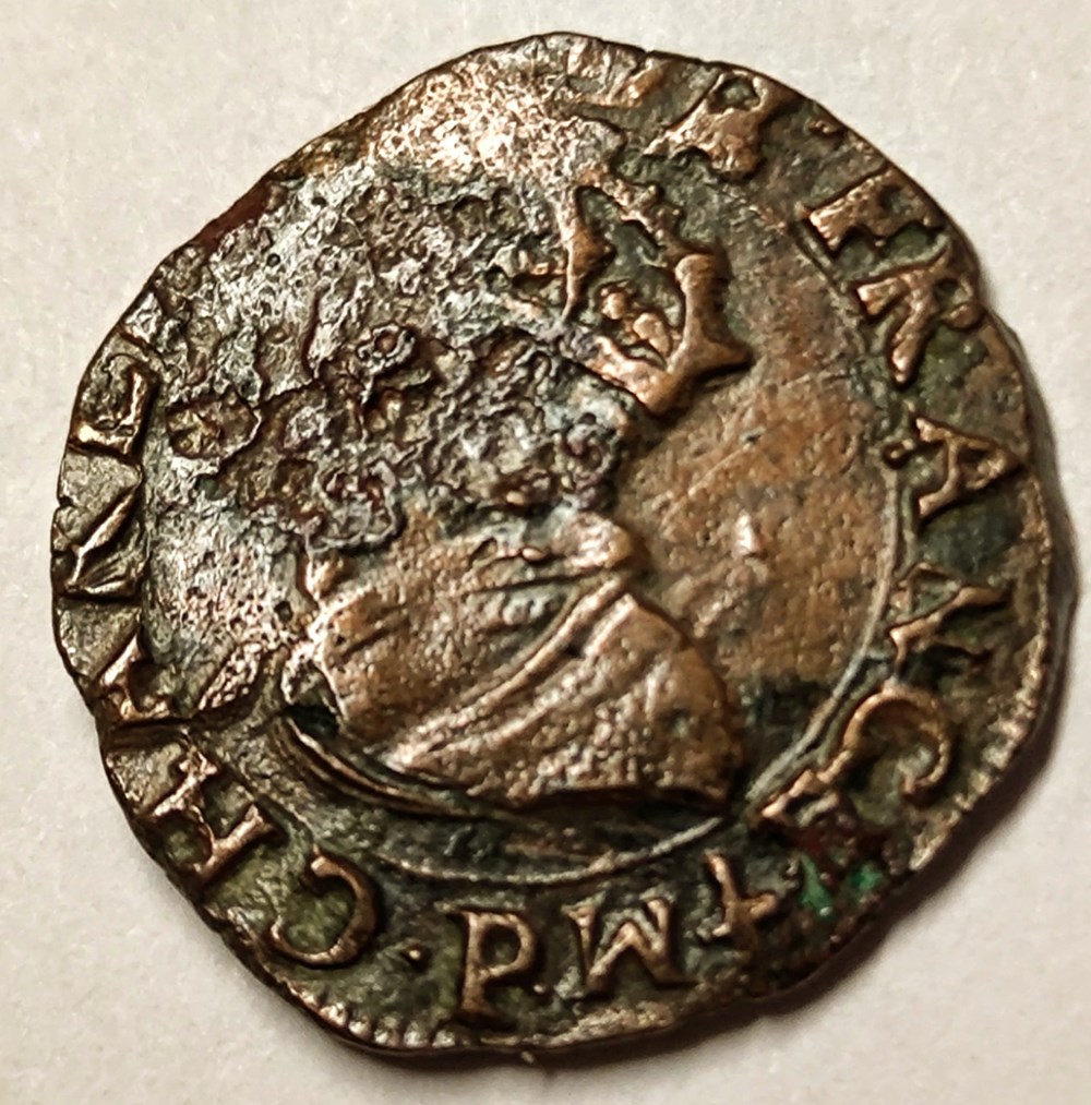 monnaies europe medievale france royales charles x double tournois 1594 p