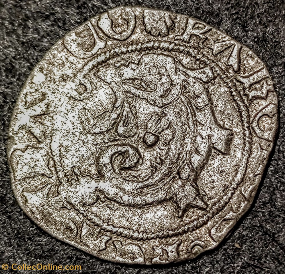 monnaies europe medievale france royales charles viii 1438 1498 liard au dauphin 2eme type