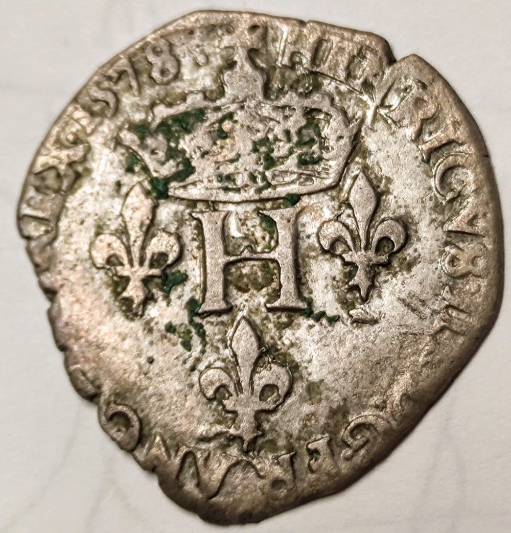 HENRI III Double sol parisis 2 ème type 1578 monnaies europe medievale france royales henri iii double sol parisis 2 eme type 1578