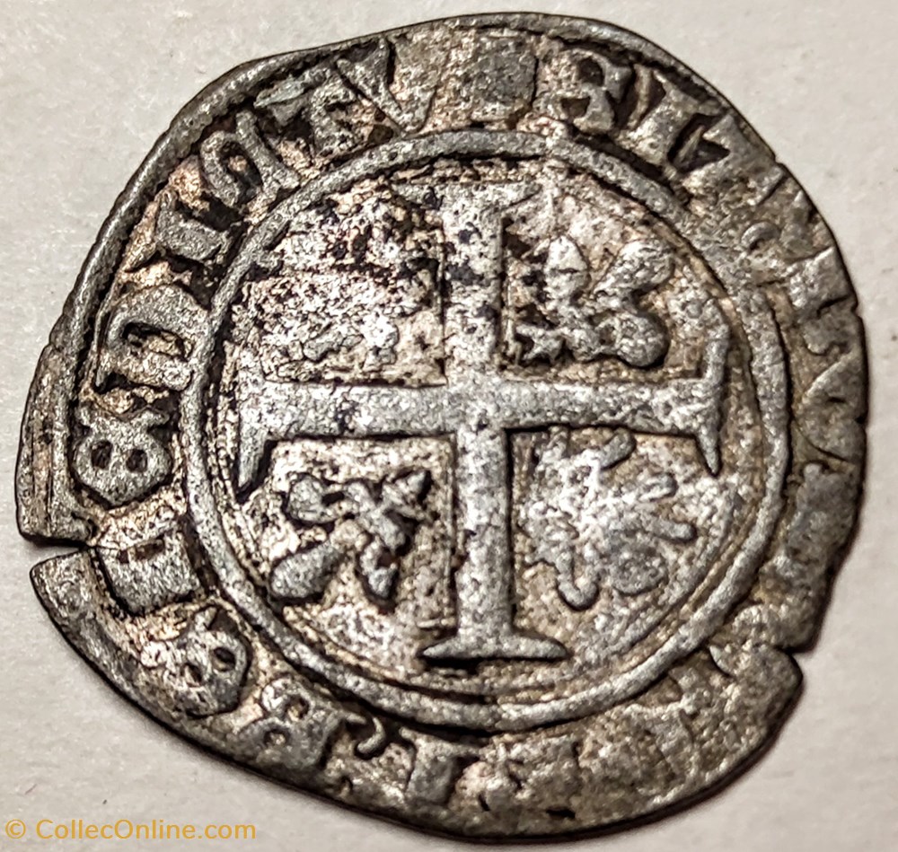monnaies europe medievale france feodales jean sans peur 1404 1419 grand blanc