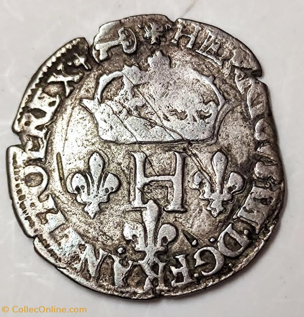 monnaies europe medievale france royales henri iii double sol parisis 2 eme type 1584