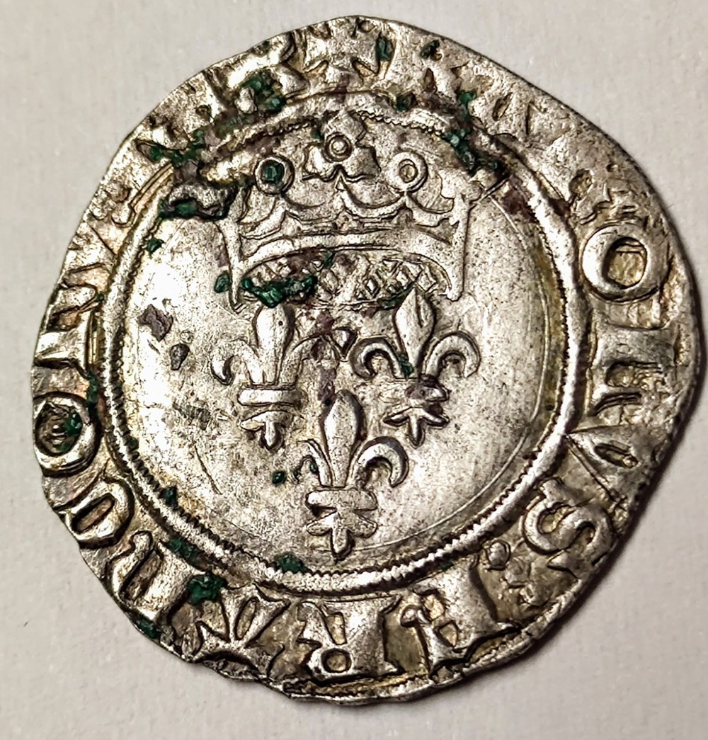 CHARLES VI Gros dit Florette émission faite sous contrôle du Duc de Bourgogne monnaies europe medievale france royales charles vi gros dit florette emission faite sous controle du duc de bourgogne