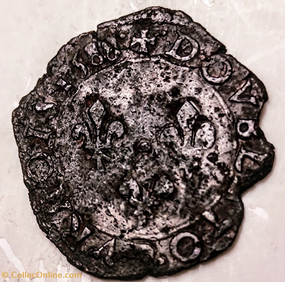 monnaies europe medievale a france henri iii double tournois 1588