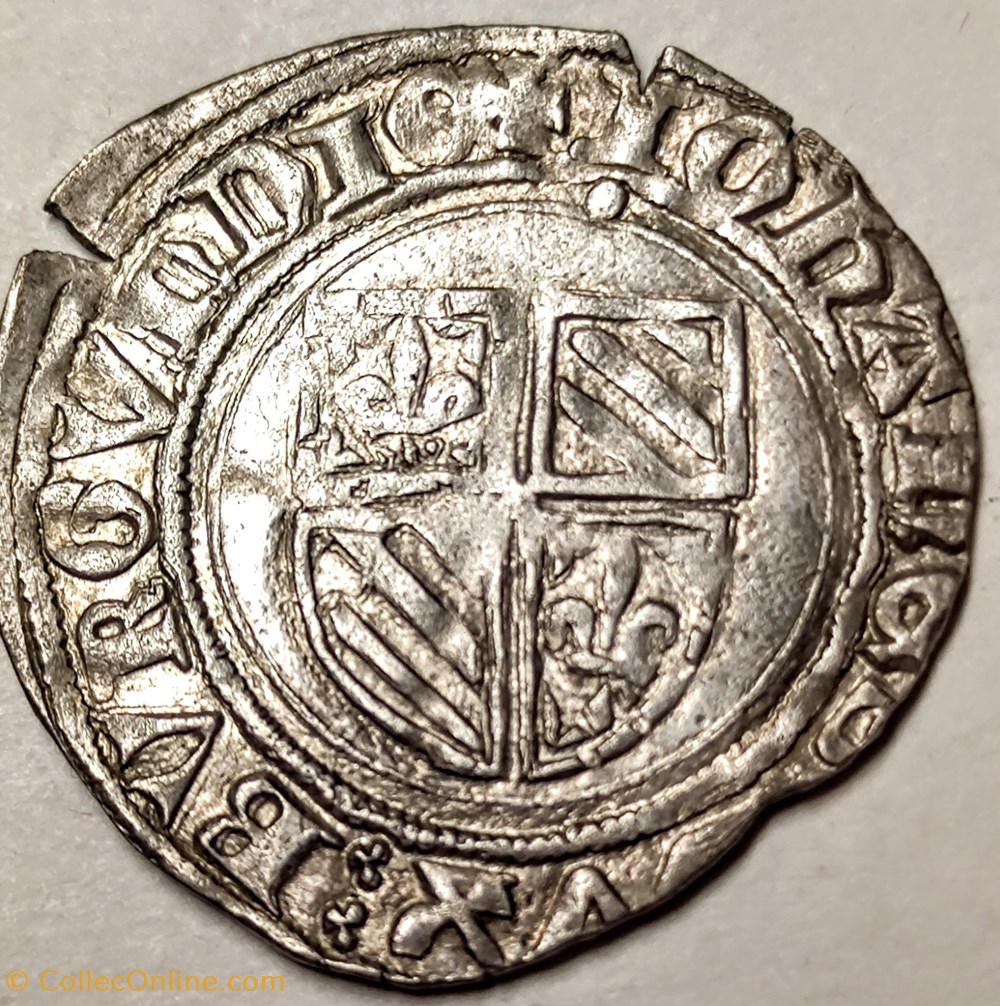monnaies europe medievale france feodales jean sans peur 1404 1419 grand blanc