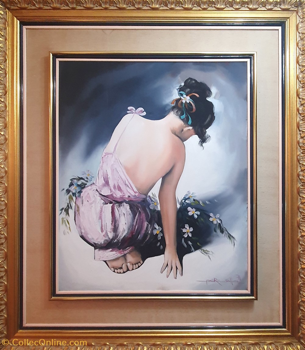 Mujer con flores arte antichita dipinti disegni mujer con flores