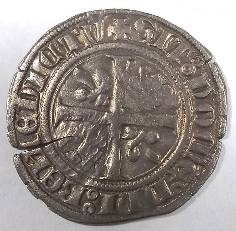 Blanc, Jean Duc de Bourgogne (1404 - 1419) coins european medieval to france feudal blanc jean duc de bourgogne 1404 1419