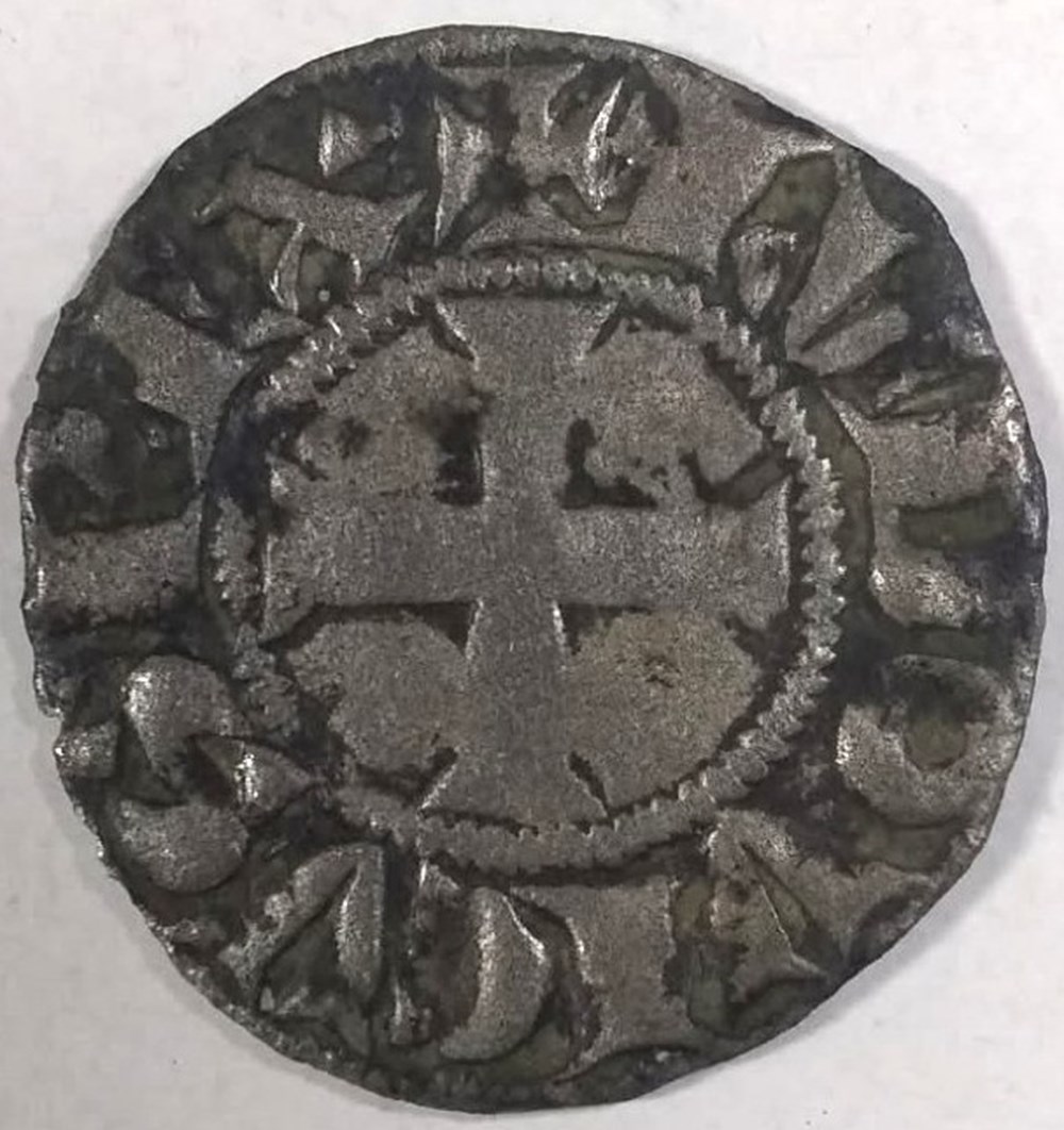 coins european medieval france royal louis ix denier tournois