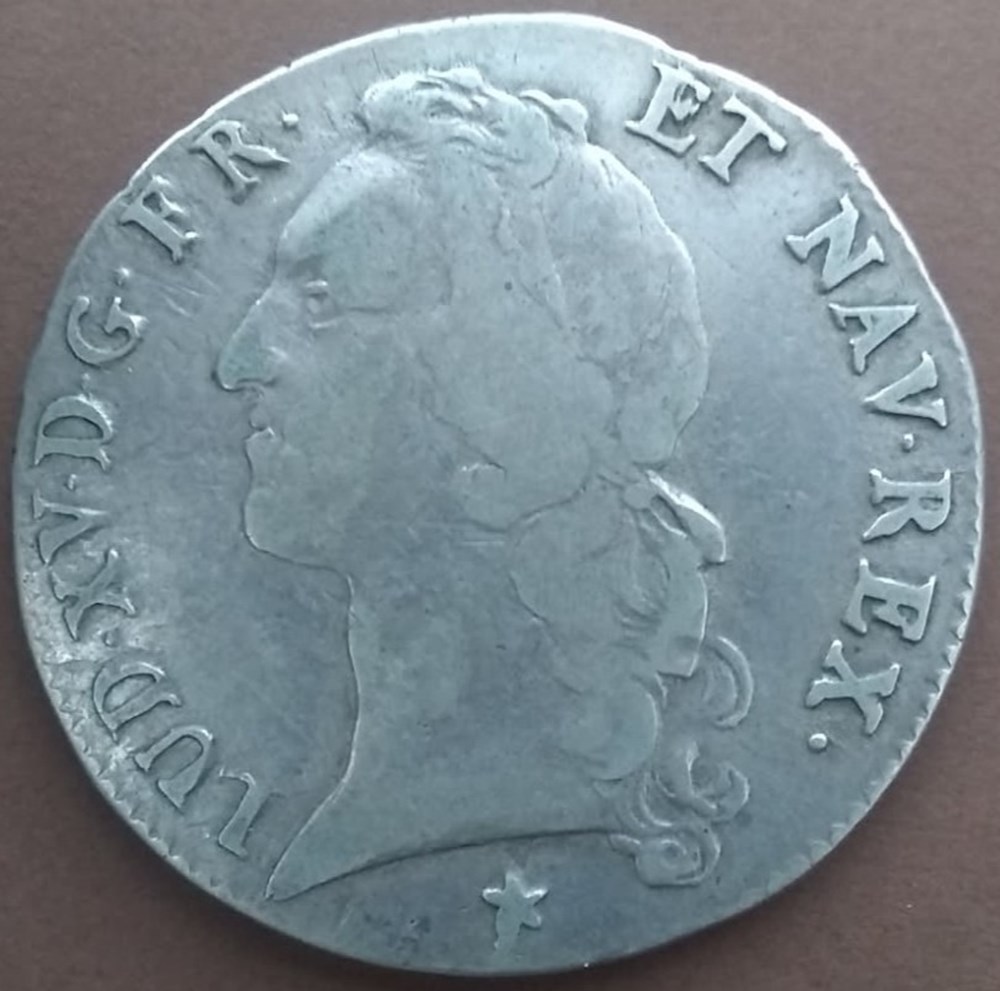 Louis XV ecu au bandeau 1766 monnaies europe medievale france royales louis xv ecu au bandeau 1766