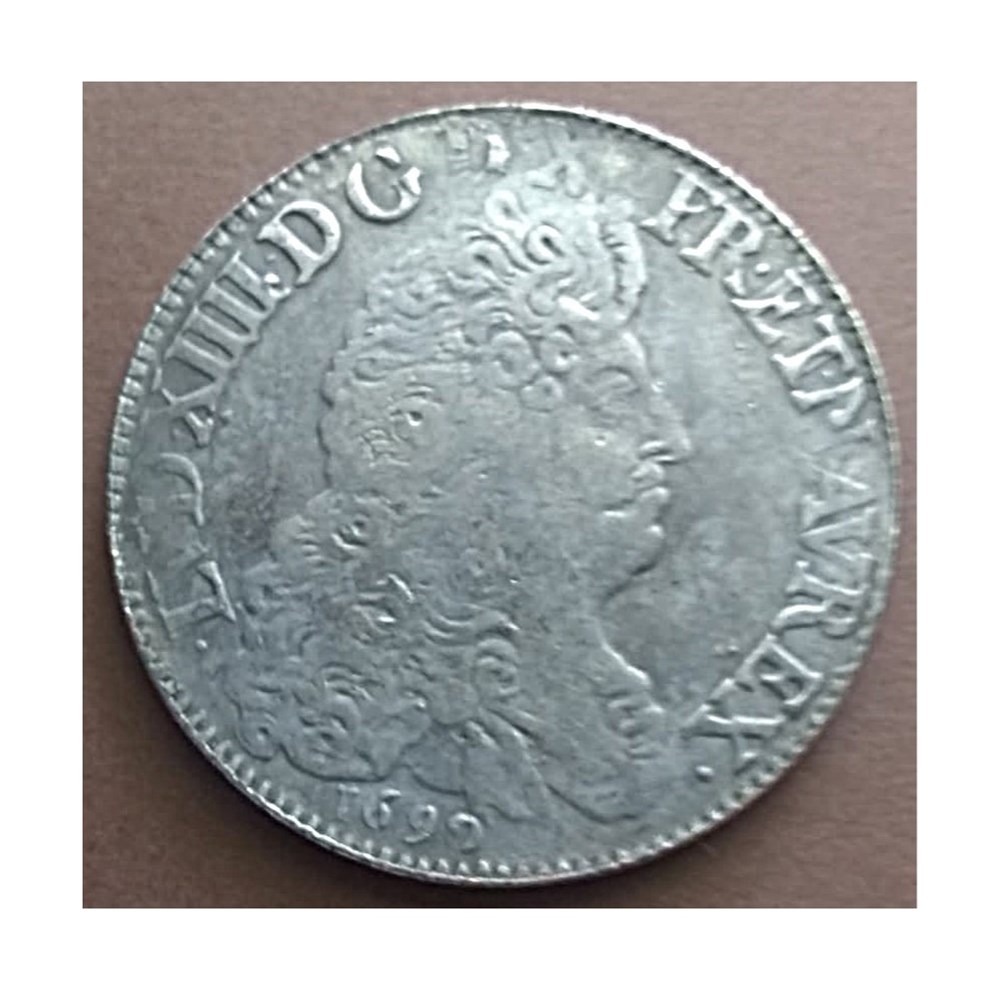 monnaies europe medievale france royales louis xvi ecu aux huit l 1er type 1690 reforme