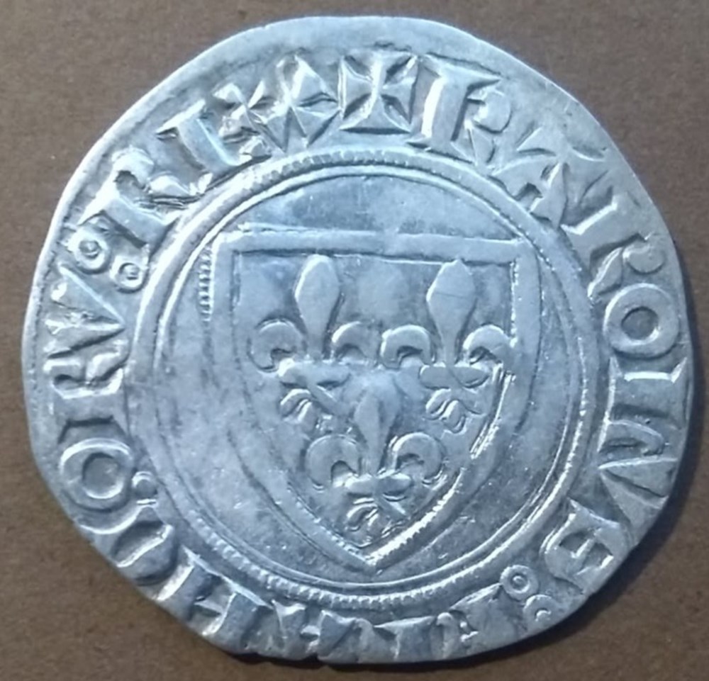 Charles VI blanc guenar (Macon) coins european medieval to france royal charles vi blanc guenar macon