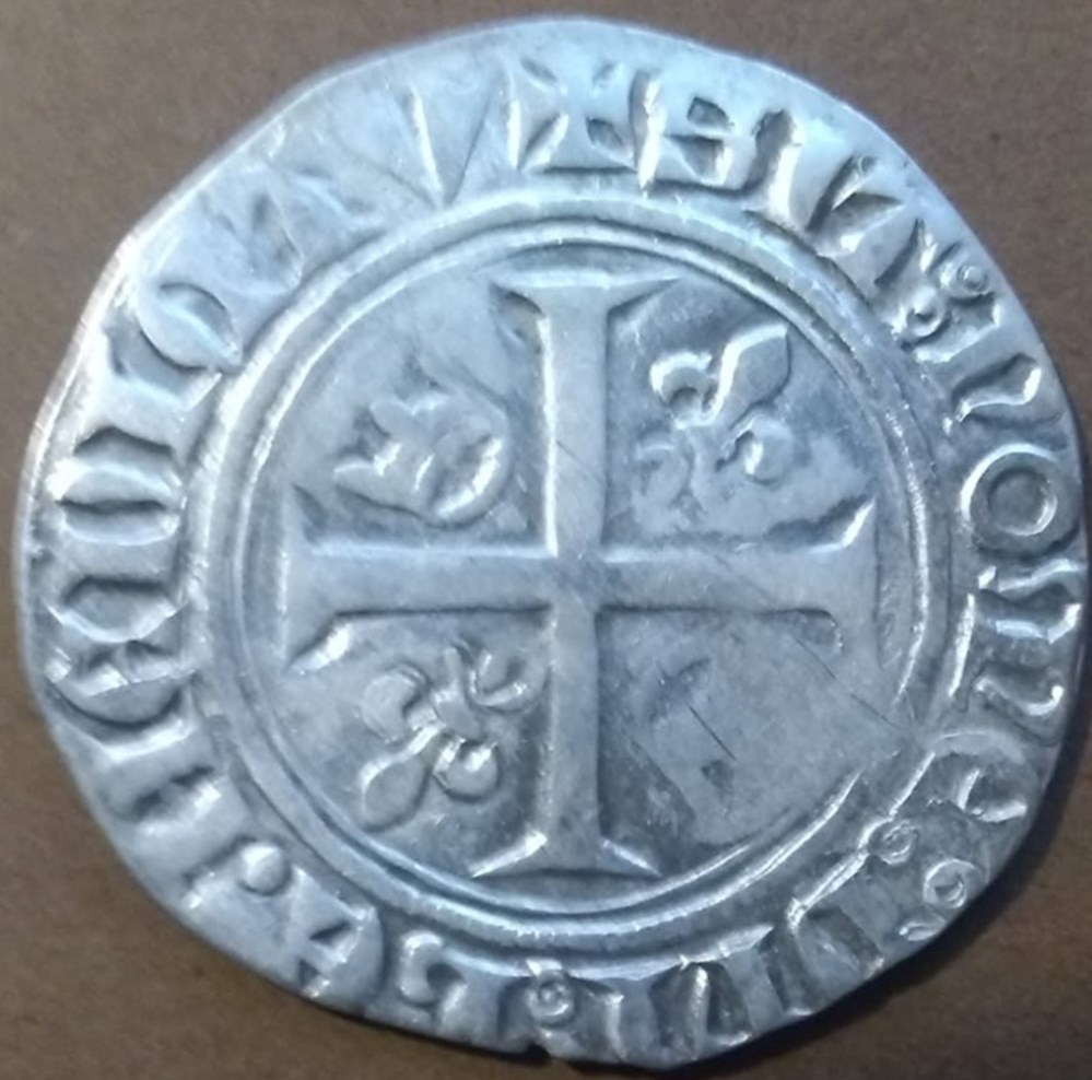 Charles VI blanc guenar (Macon) coins european medieval to france royal charles vi blanc guenar macon