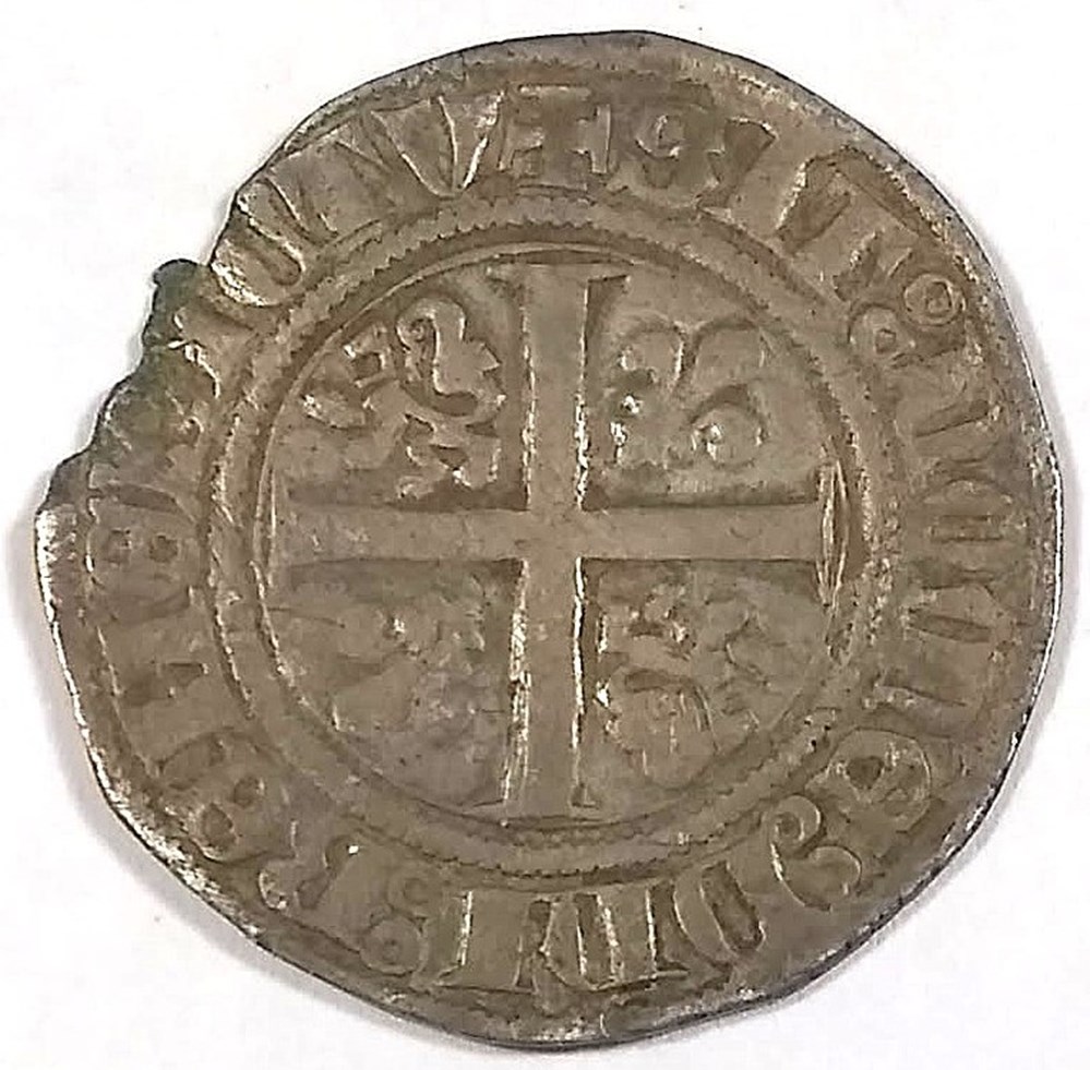 Blanc, Philippe II Duc de Bourgogne (1364 - 1404) coins european medieval to france feudal blanc philippe ii duc de bourgogne 1364 1404
