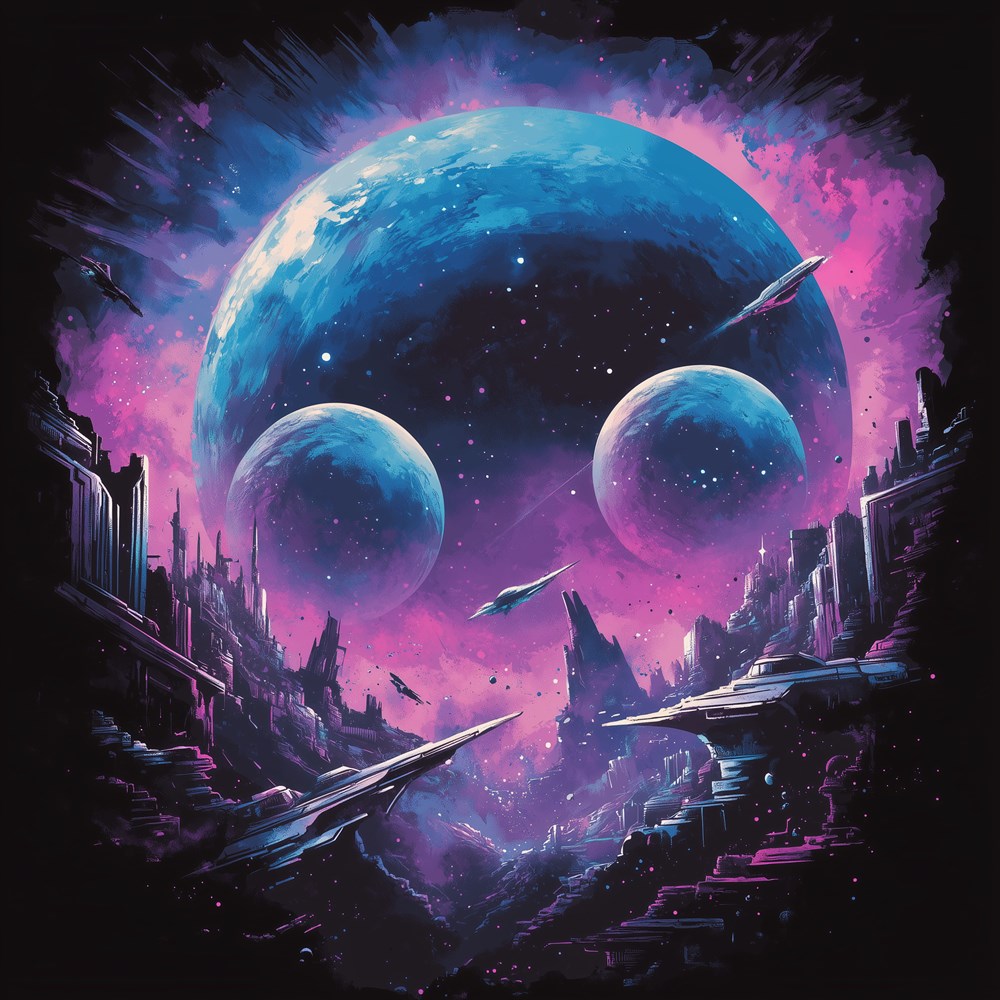 extraterrestrial planet with two moons