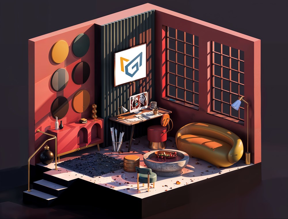 isometric room metagellan artwork