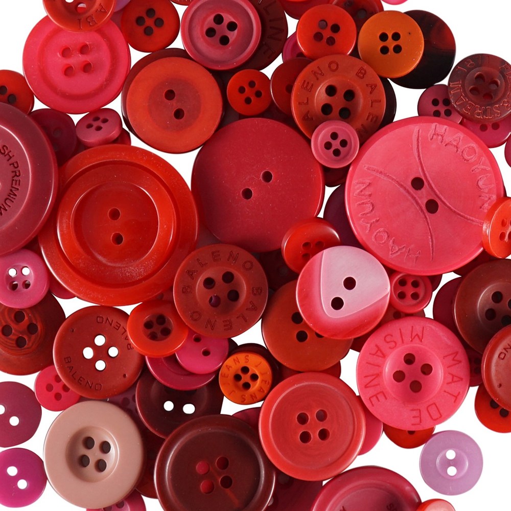 A bunch of red buttons a bunch of red buttons