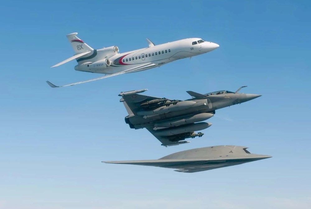 Dassault Formation Flight nEUROn, Rafal and Falcon 8X dassault formation flight neuron rafal and falcon 8x