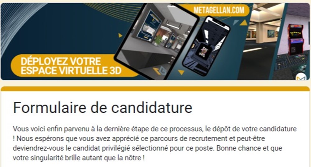 formulaire de candidature