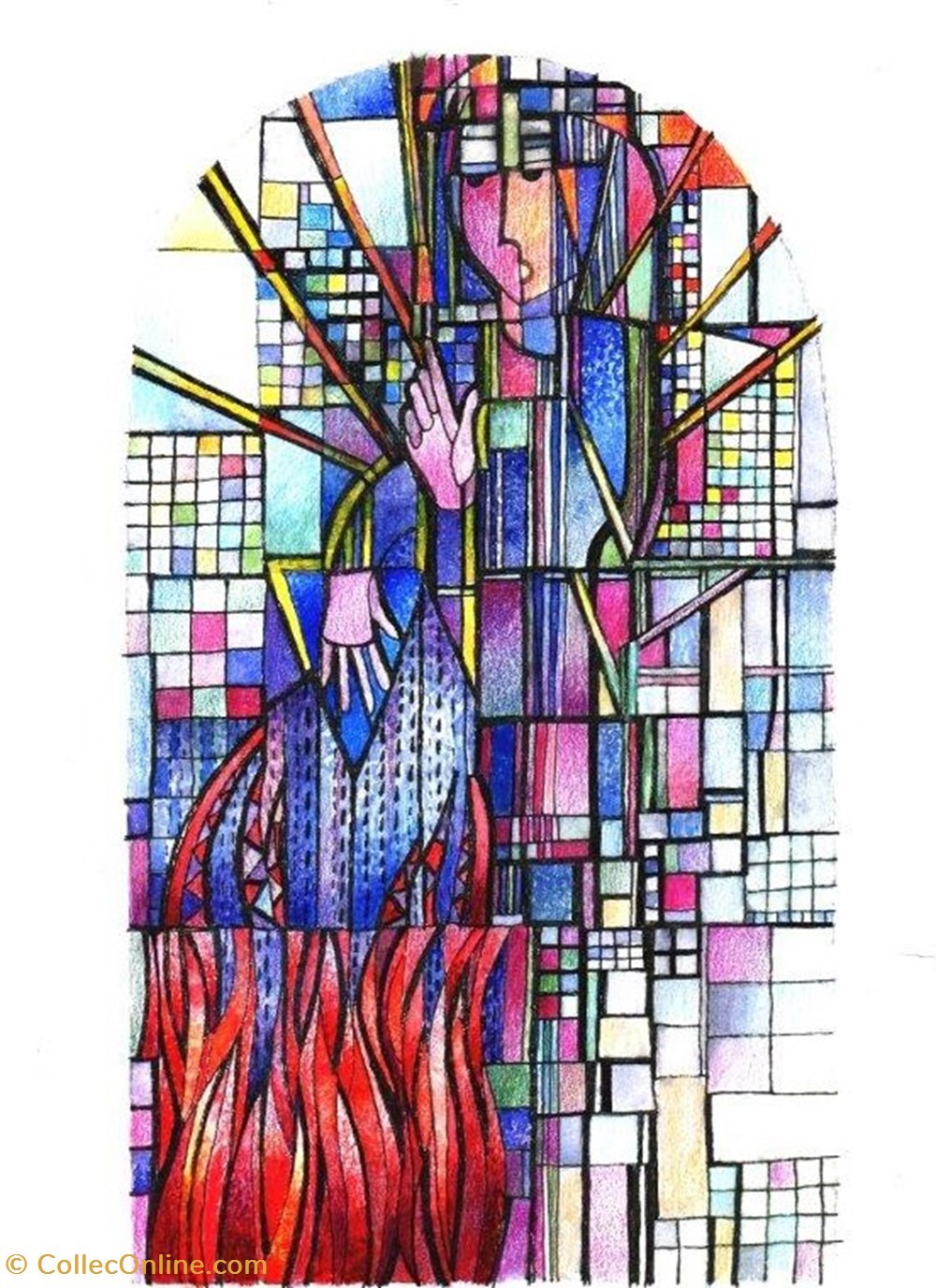 le feu dessin preparatoire
