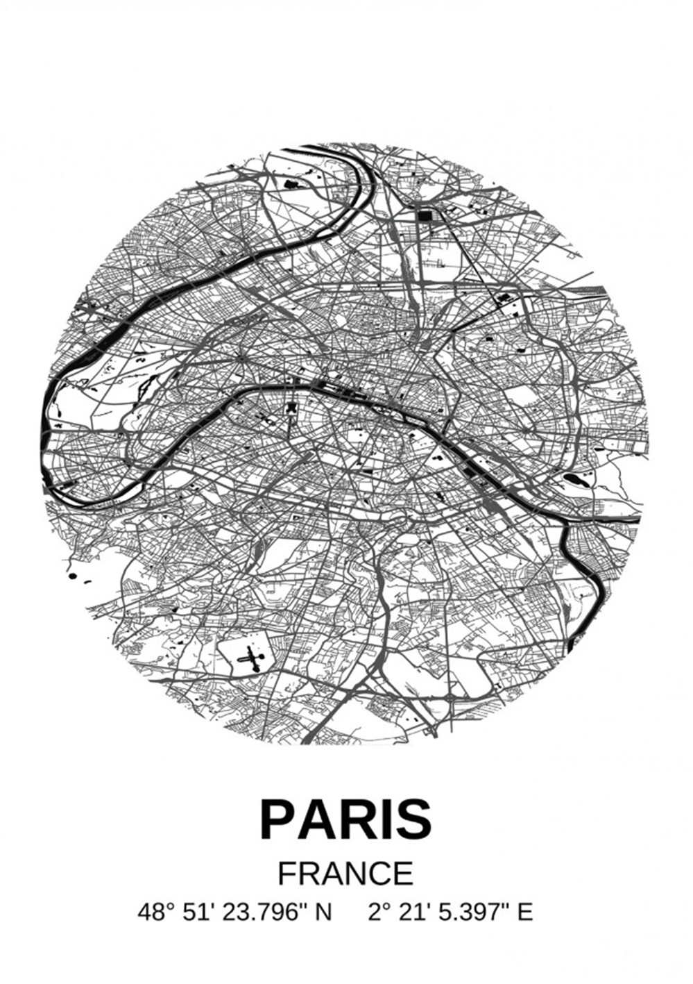 carte coordonnees paris