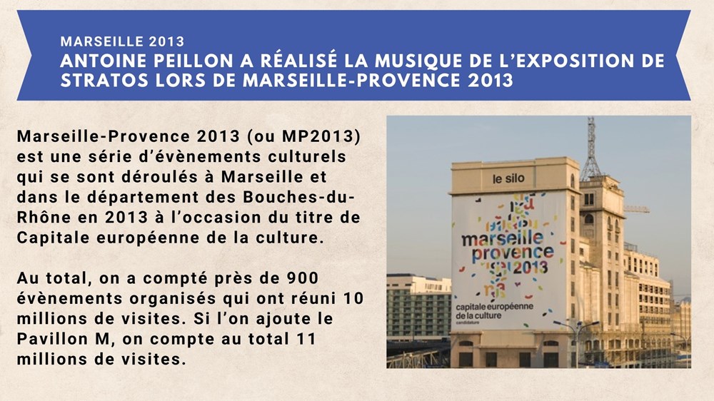 antoine peillon a realise la musique de l exposition de stratos