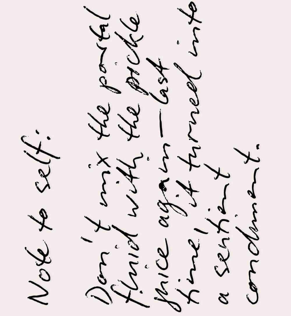note to self