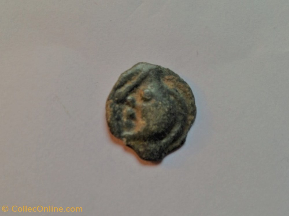 potin à la tête et au sanglier réaliste monnaies antiques celtes potin a la tete et au sanglier realiste