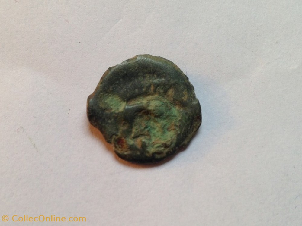 potin à la tête et au sanglier réaliste monnaies antiques celtes potin a la tete et au sanglier realiste