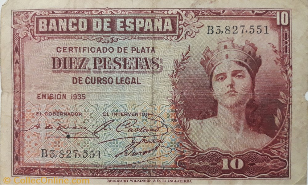 billete 10 pesetas