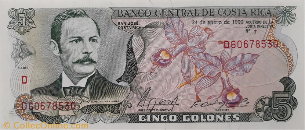 billete america del norte costa rica