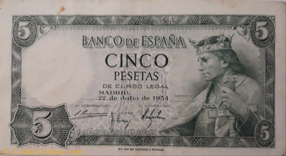 billete 5 pesetas
