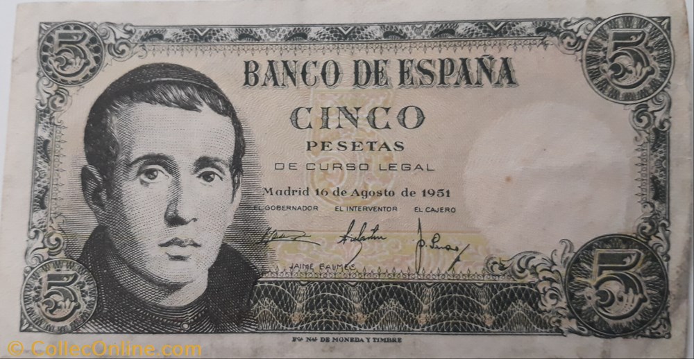 billete 5 pesetas