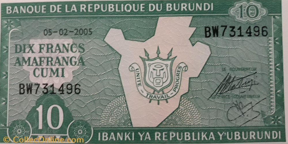 billete africa burundi