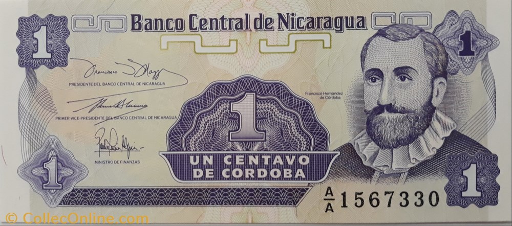billete america del norte nicaragua