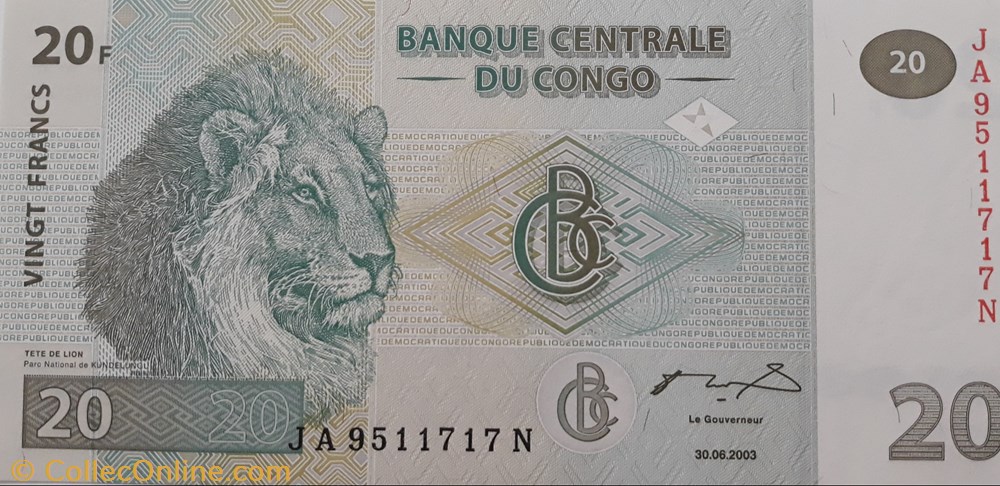 billete africa congo