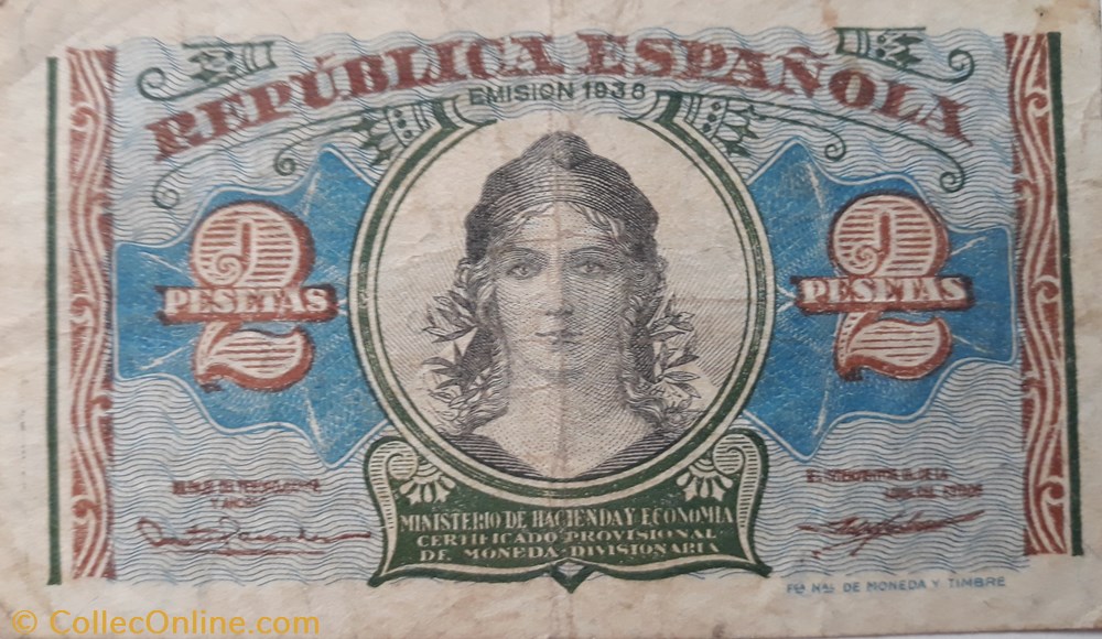 billete 2 pesetas