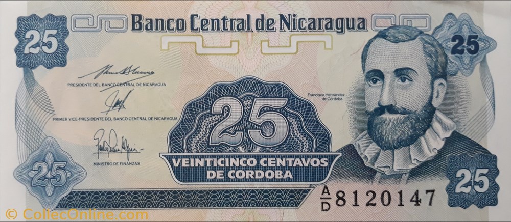 billete america del norte nicaragua