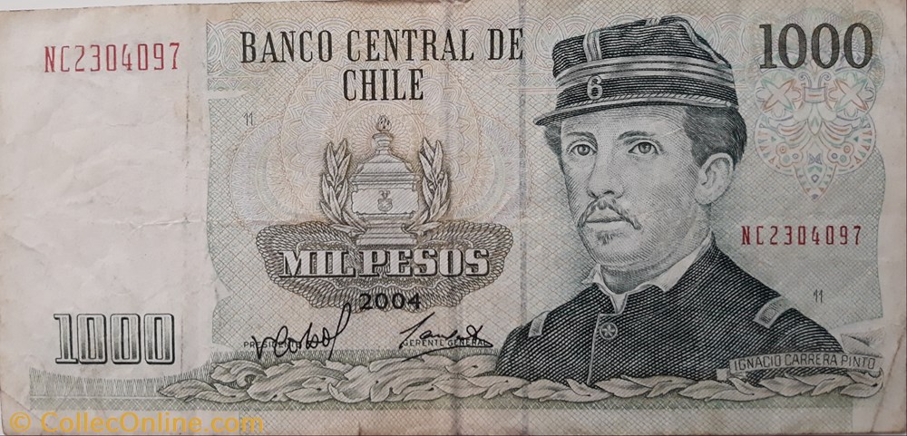 billete america del norte xile