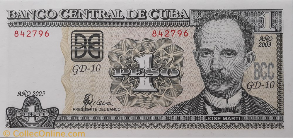 billete america del norte cuba