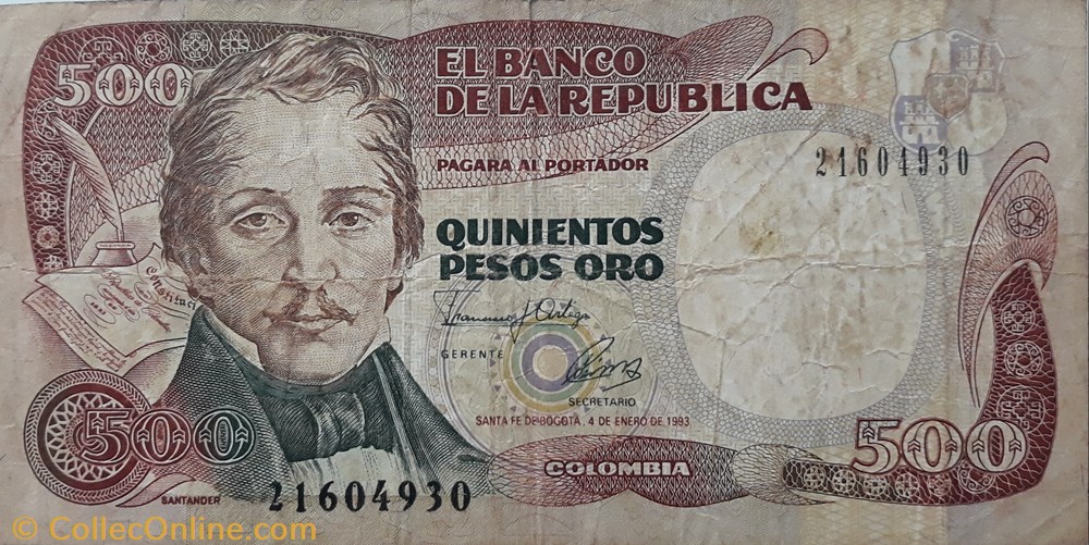 billete america del norte colombia