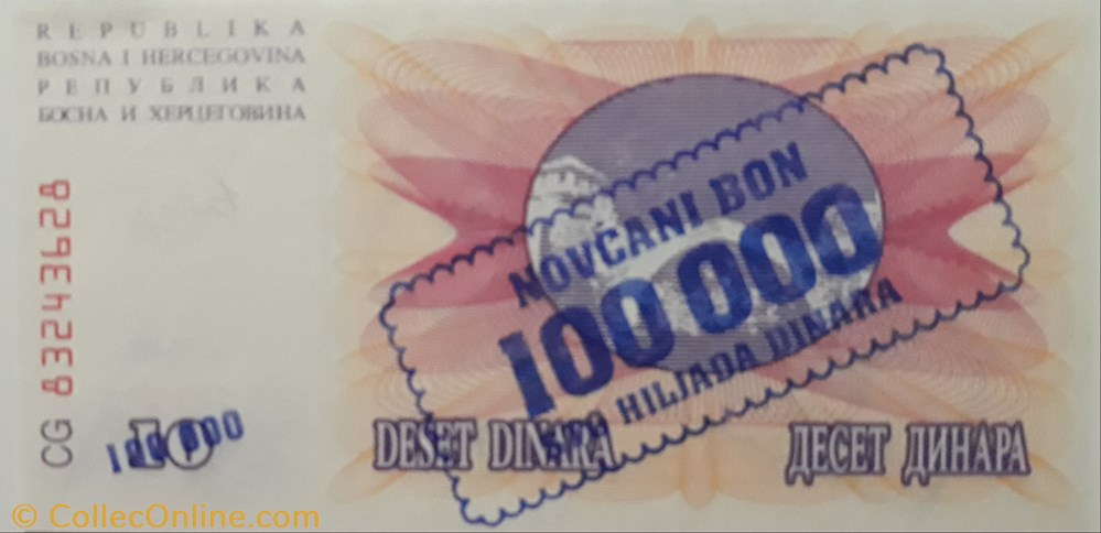 billete europa bosnia