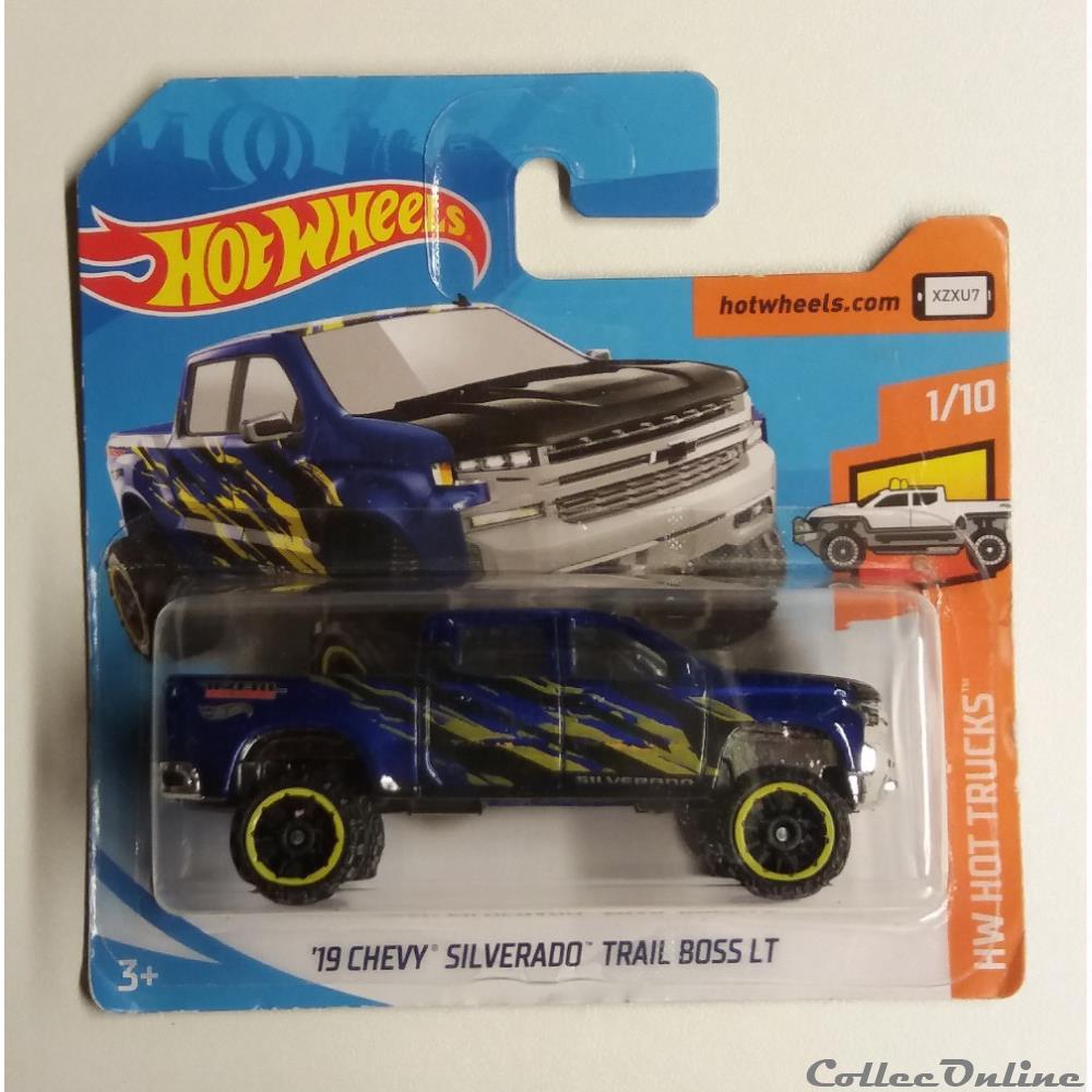 HW Hot Trucks - 01/10 - '19 Chevy Silverado Trail Boss LT modele reduit voiture hw hot trucks 01 10 19 chevy silverado trail boss lt